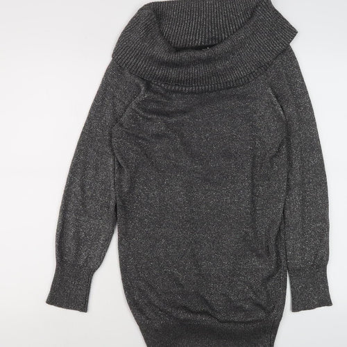 Wallis Women's Grey Cowl Neck Pullover Jumper, Size M