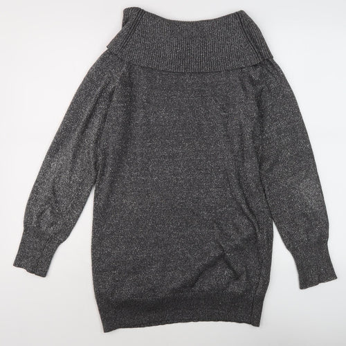 Wallis Women's Grey Cowl Neck Pullover Jumper, Size M