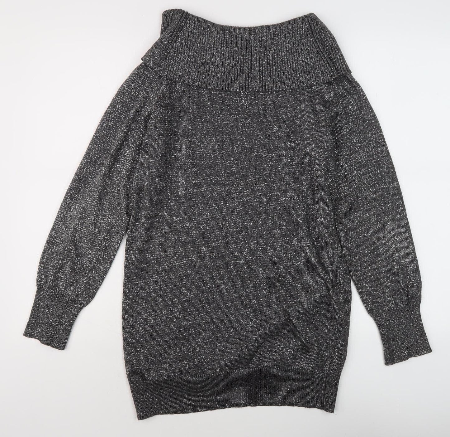 Wallis Women's Grey Cowl Neck Pullover Jumper, Size M