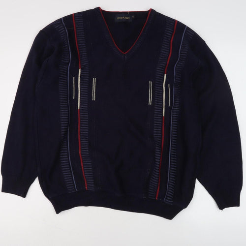 Peter Gribby Men's XL Blue Pullover Jumper