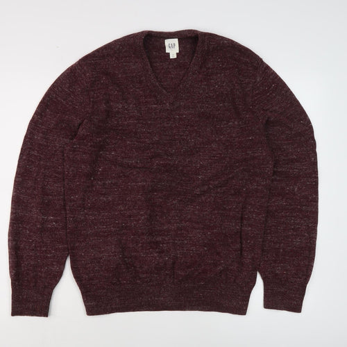 GAP Men's Red Wool Blend Pullover Jumper M