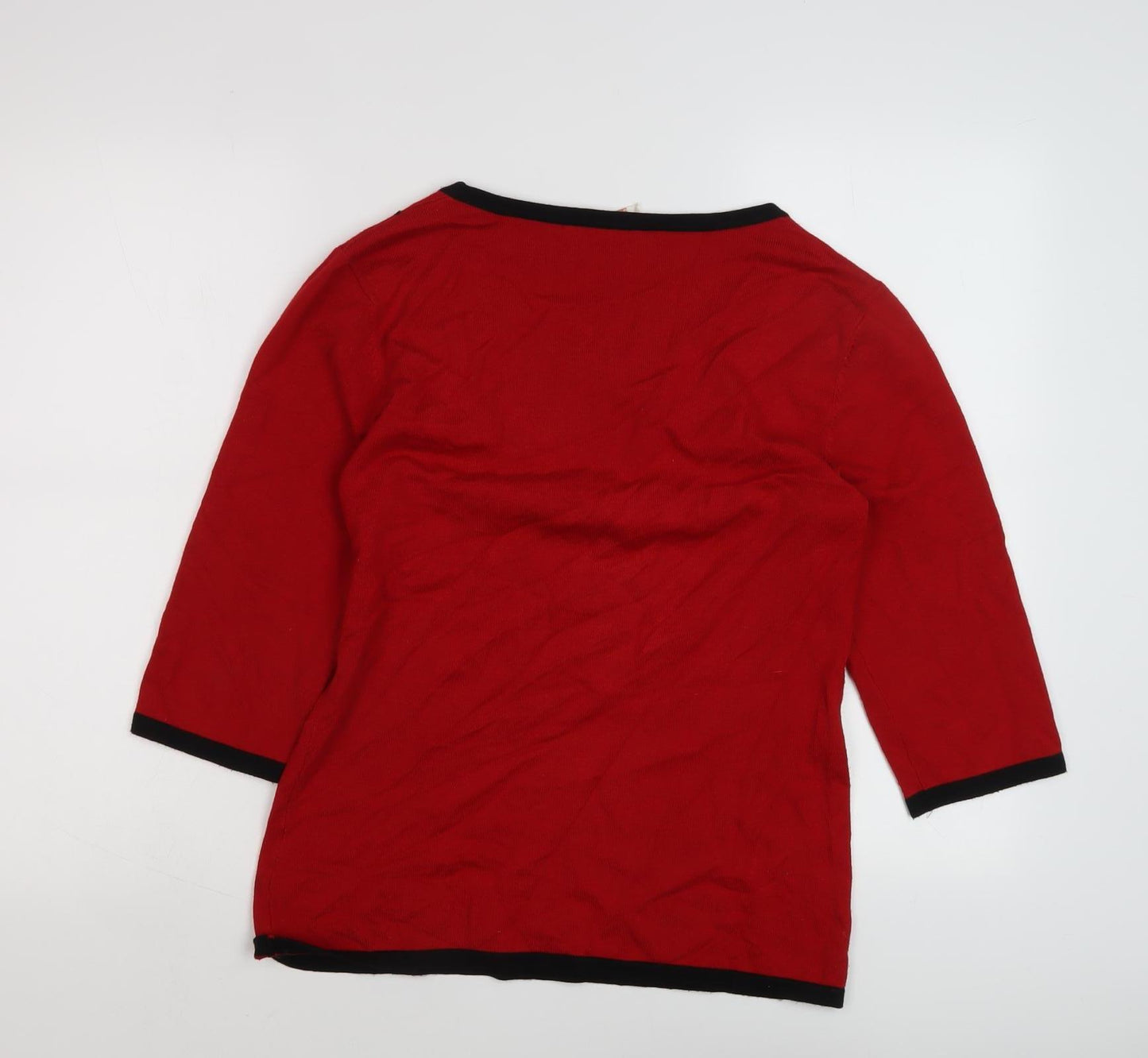 Anna Rose Women's Red Embroidered Jumper, M