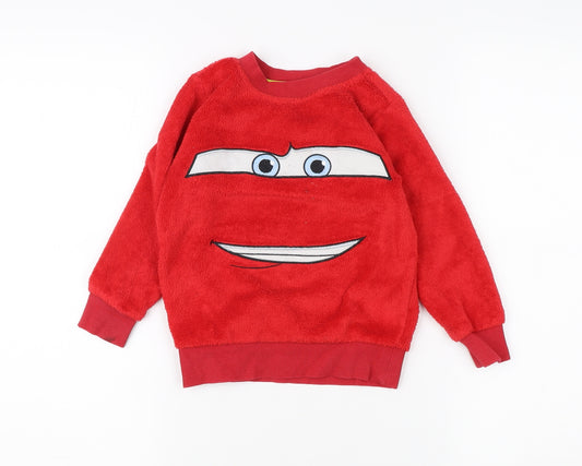 Boys Red Cars Fleece Pyjama Top, Size 2-3 Years, Cosy Sleepwear