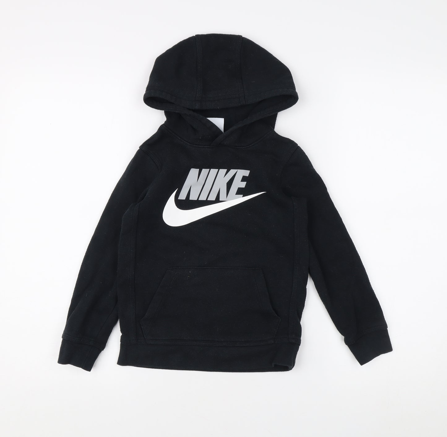 Nike Boys Hoodie Black 5-6 Years Pullover with Logo
