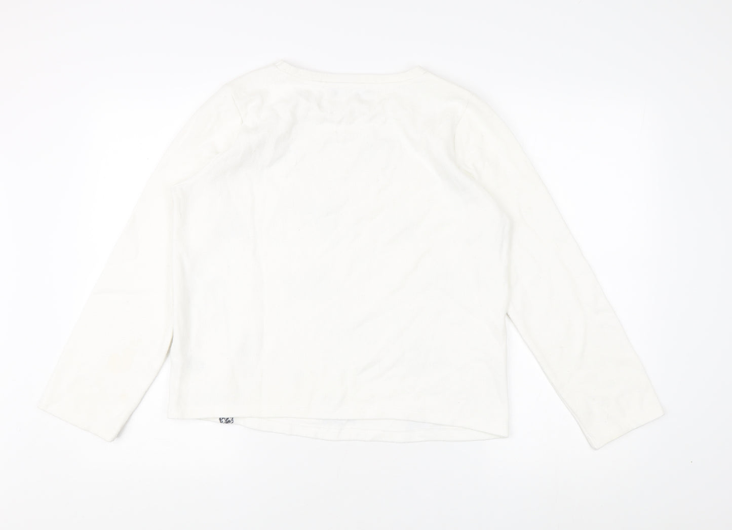 Marks and Spencer Women's Ivory Floral Jumper Size 10