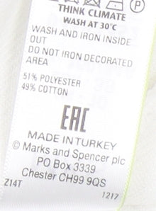 Marks and Spencer Women's Ivory Floral Jumper Size 10