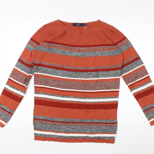 ISLE Women's Multicoloured Striped Pullover Jumper S