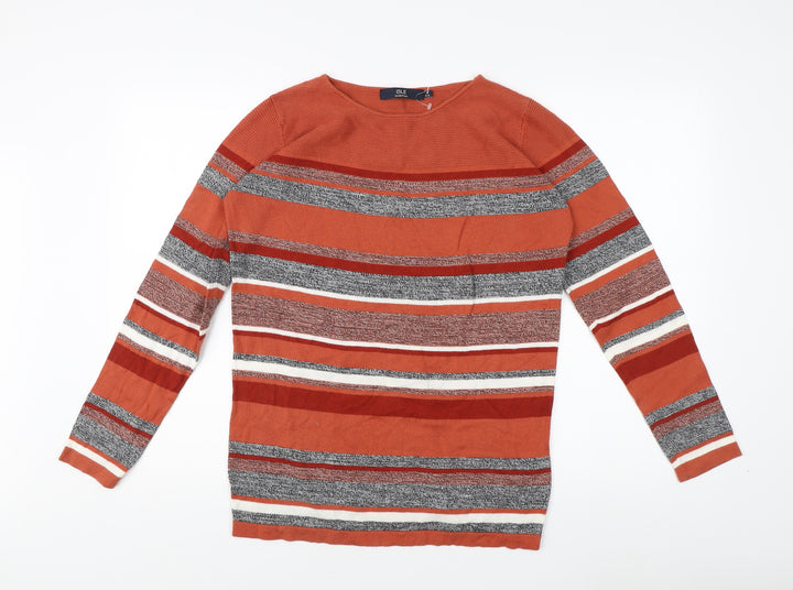ISLE Women's Multicoloured Striped Pullover Jumper S