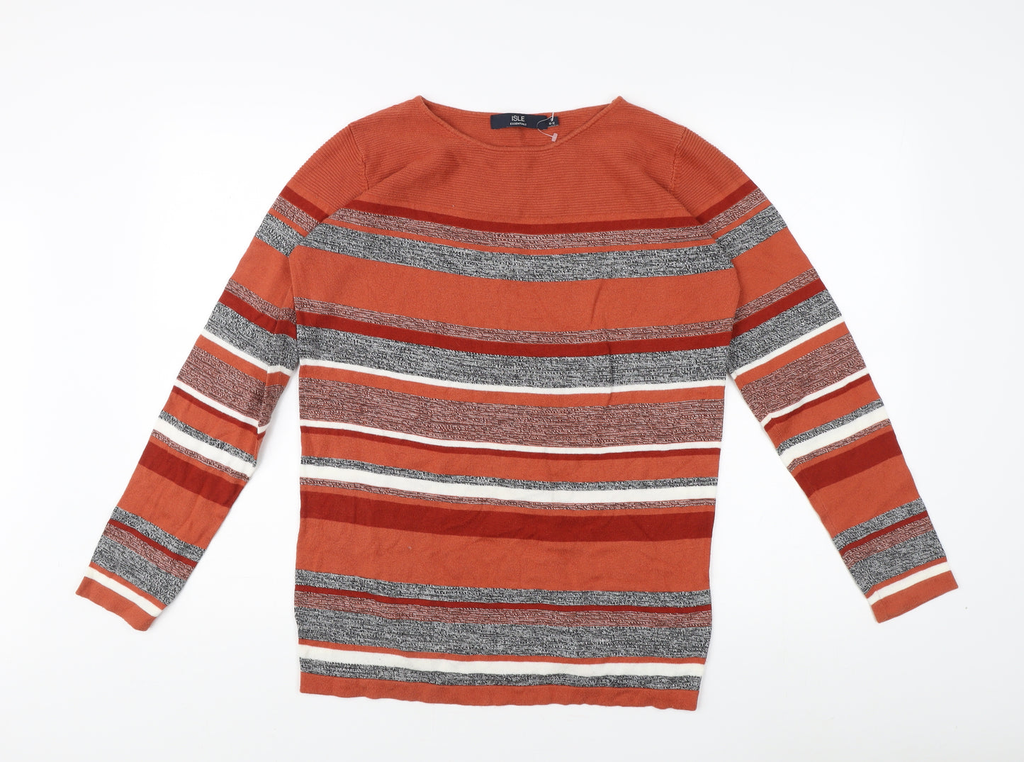 ISLE Women's Multicoloured Striped Pullover Jumper S