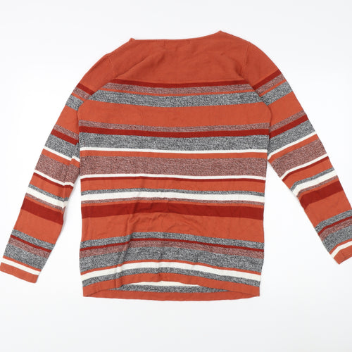 ISLE Women's Multicoloured Striped Pullover Jumper S