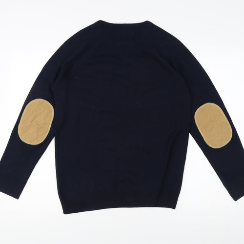 River Island Men's Blue Crew Neck Pullover Jumper S