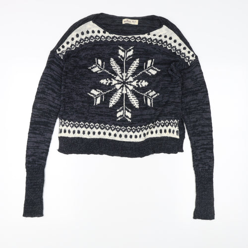 Hollister Women's Multicoloured Fair Isle Jumper XS