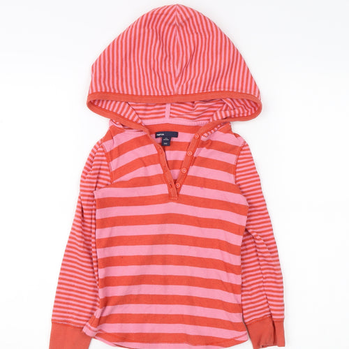 GapKids Girls Red Stripe Henley Hoodie 4-5 Years
