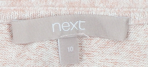 Next Women's Beige Pullover Jumper Size 10 with Ruffle