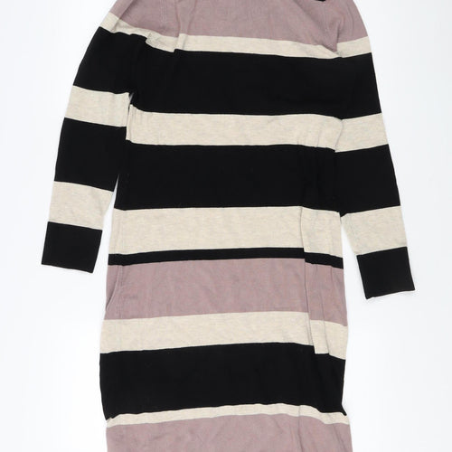Wallis Women's Multicoloured Striped Midi Sweater Dress