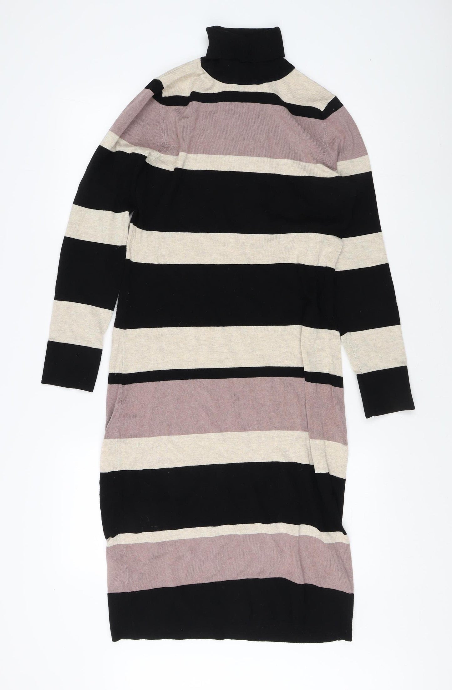 Wallis Women's Multicoloured Striped Midi Sweater Dress