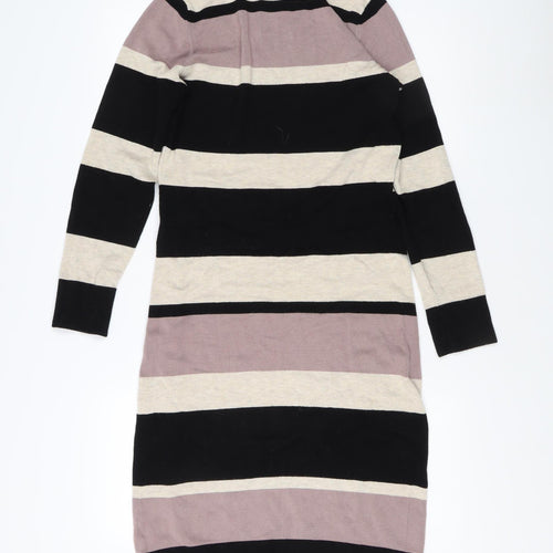 Wallis Women's Multicoloured Striped Midi Sweater Dress