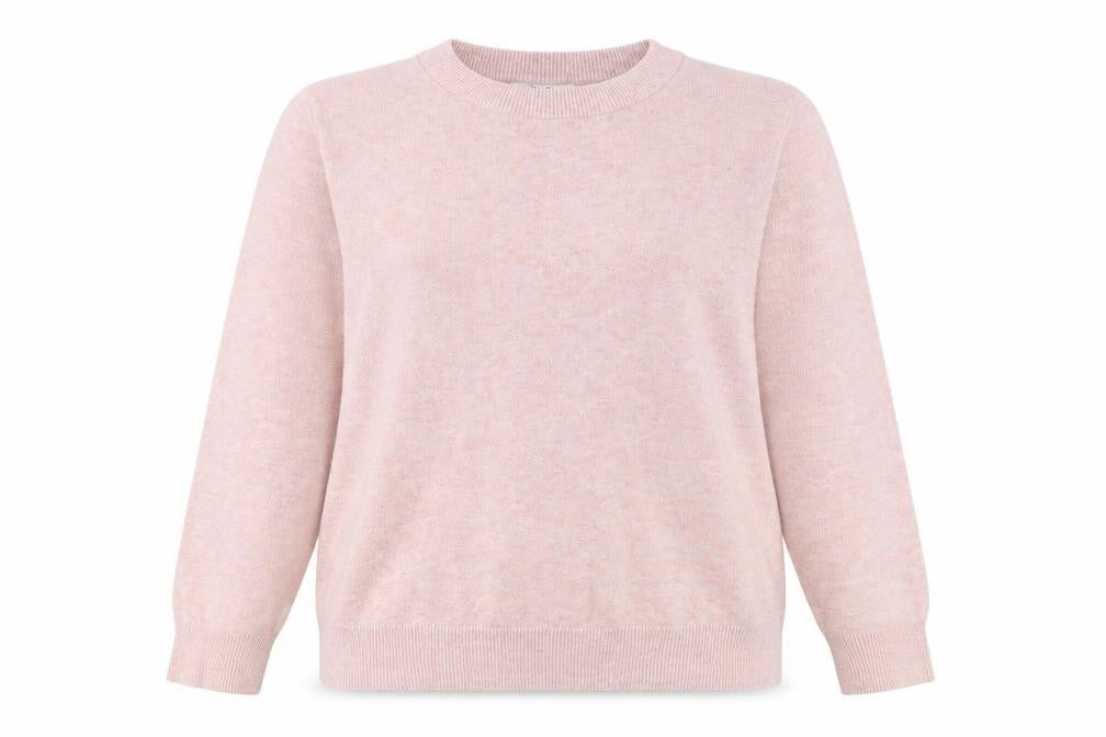 Front view of Marks & Spencer Women's Pink Crew Neck Jumper, L