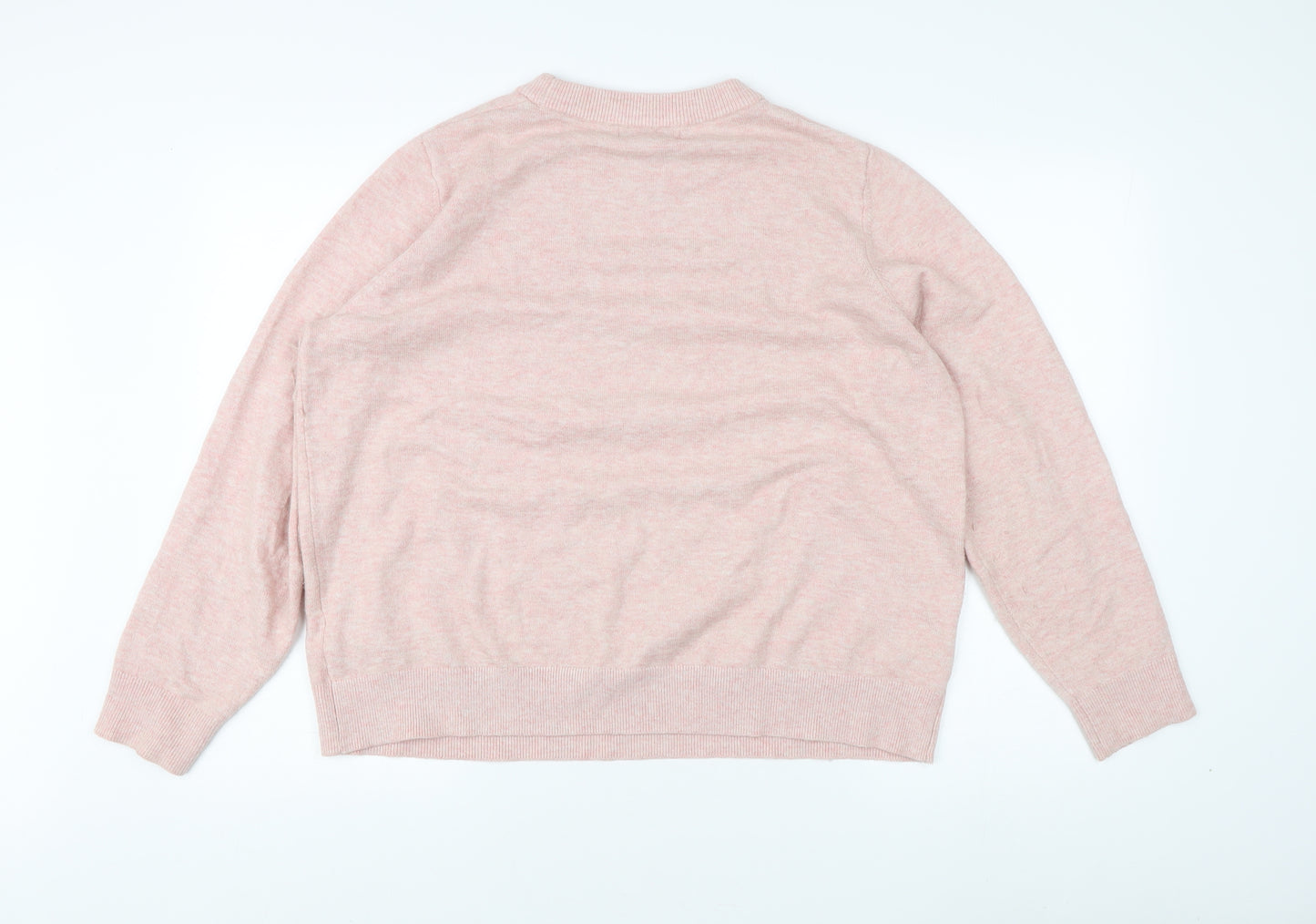 Marks and Spencer Women's Pink Crew Neck Jumper, L