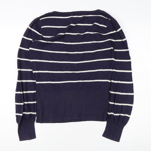 Monsoon Women's Blue Striped Pullover Jumper Size 12