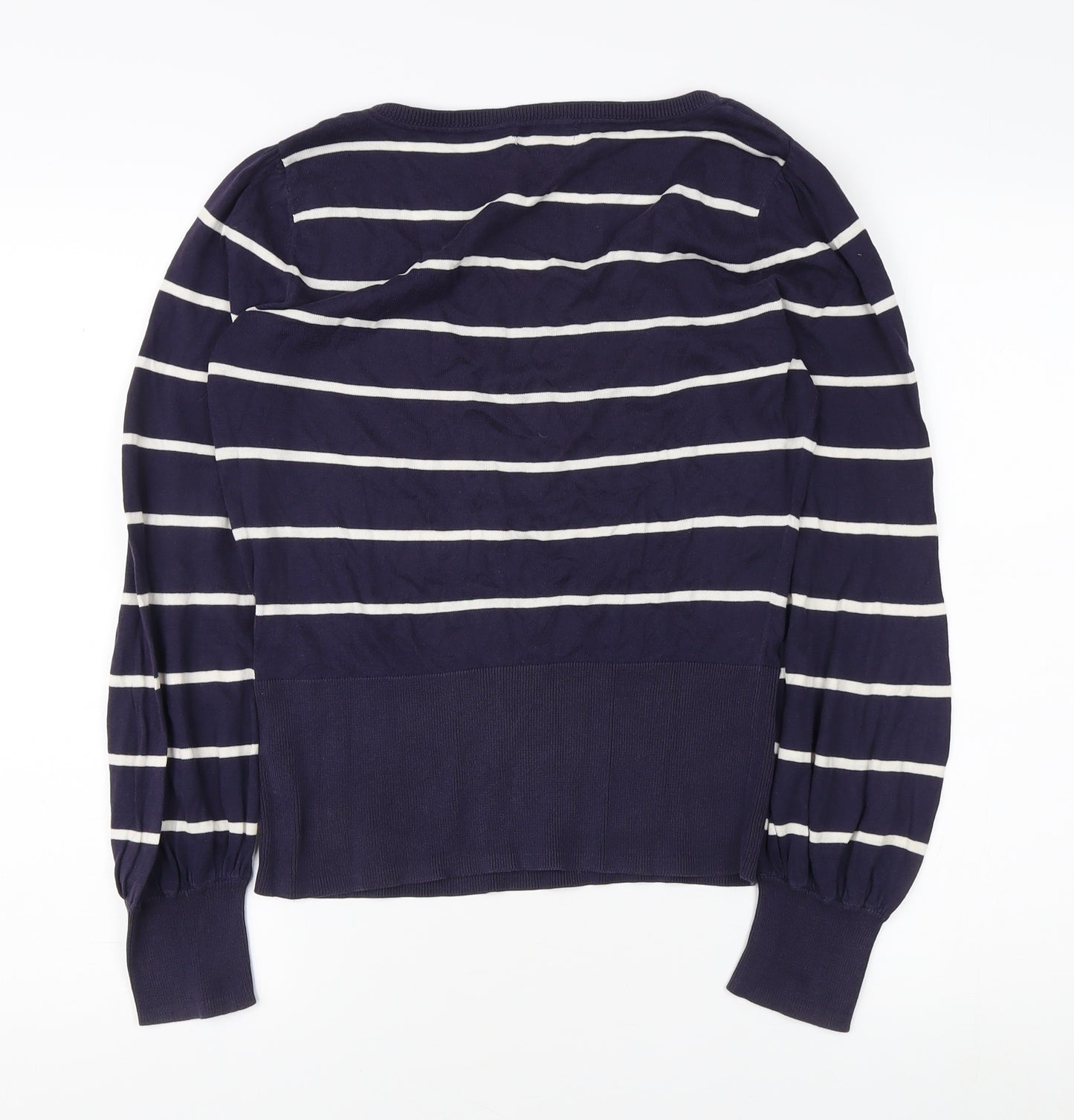 Monsoon Women's Blue Striped Pullover Jumper Size 12