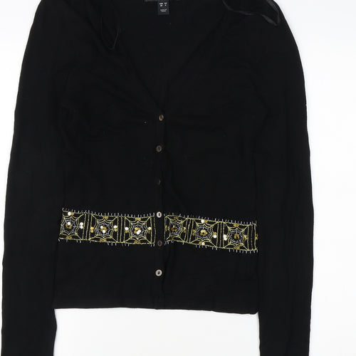 H&M Women's Black Cardigan Size 6