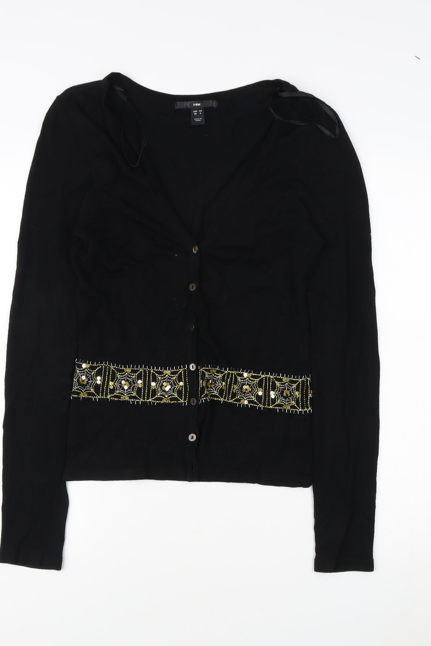 H&M Women's Black Cardigan Size 6