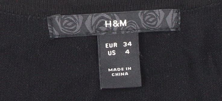 H&M Women's Black Cardigan Size 6