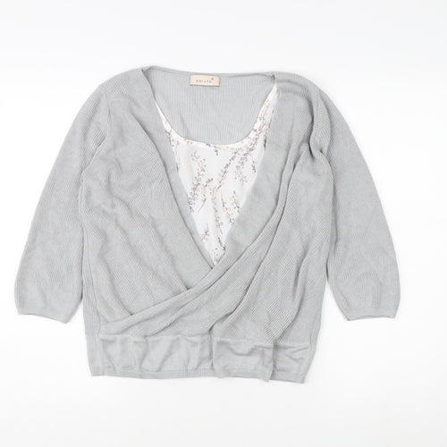 Marks and Spencer Women’s Grey Wrap Jumper Size 12