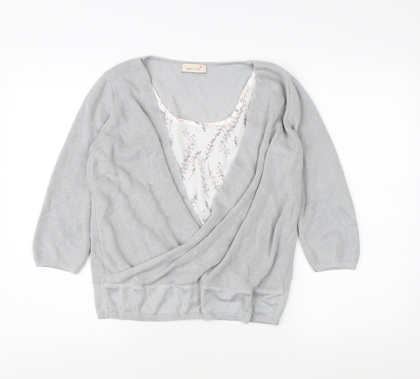 Marks and Spencer Women’s Grey Wrap Jumper Size 12