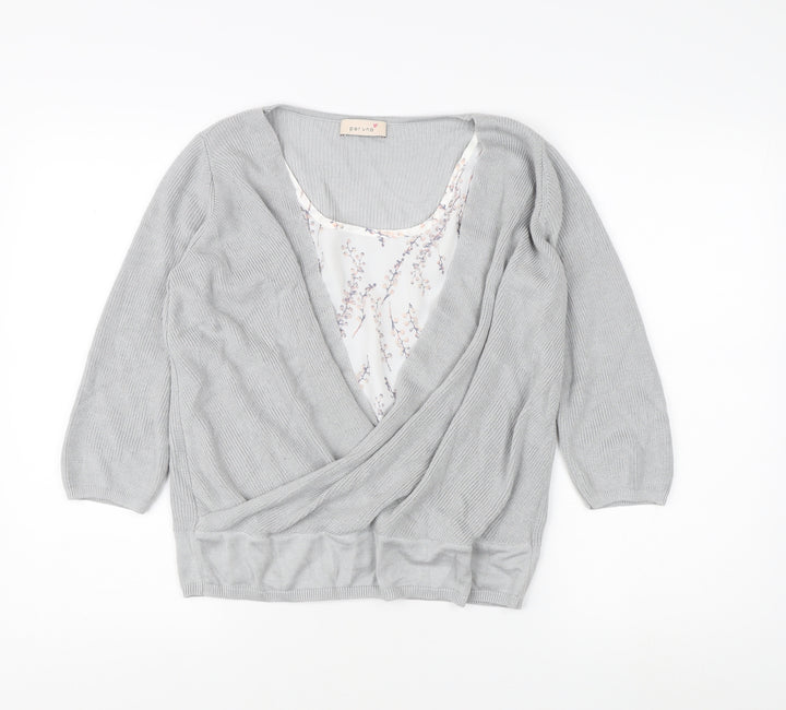 Marks and Spencer Women’s Grey Wrap Jumper Size 12