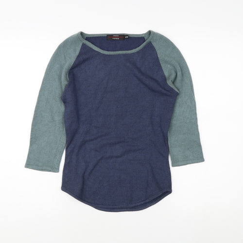 Vedo Verde Women's Blue Green Boat Neck Jumper S/M