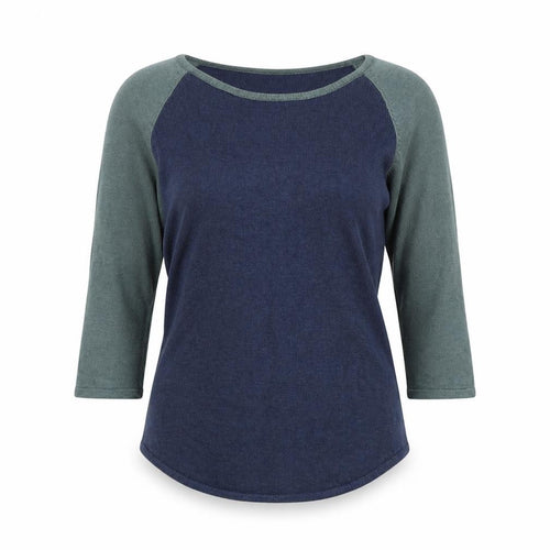 Vedo Verde Women's Blue Green Boat Neck Jumper S/M
