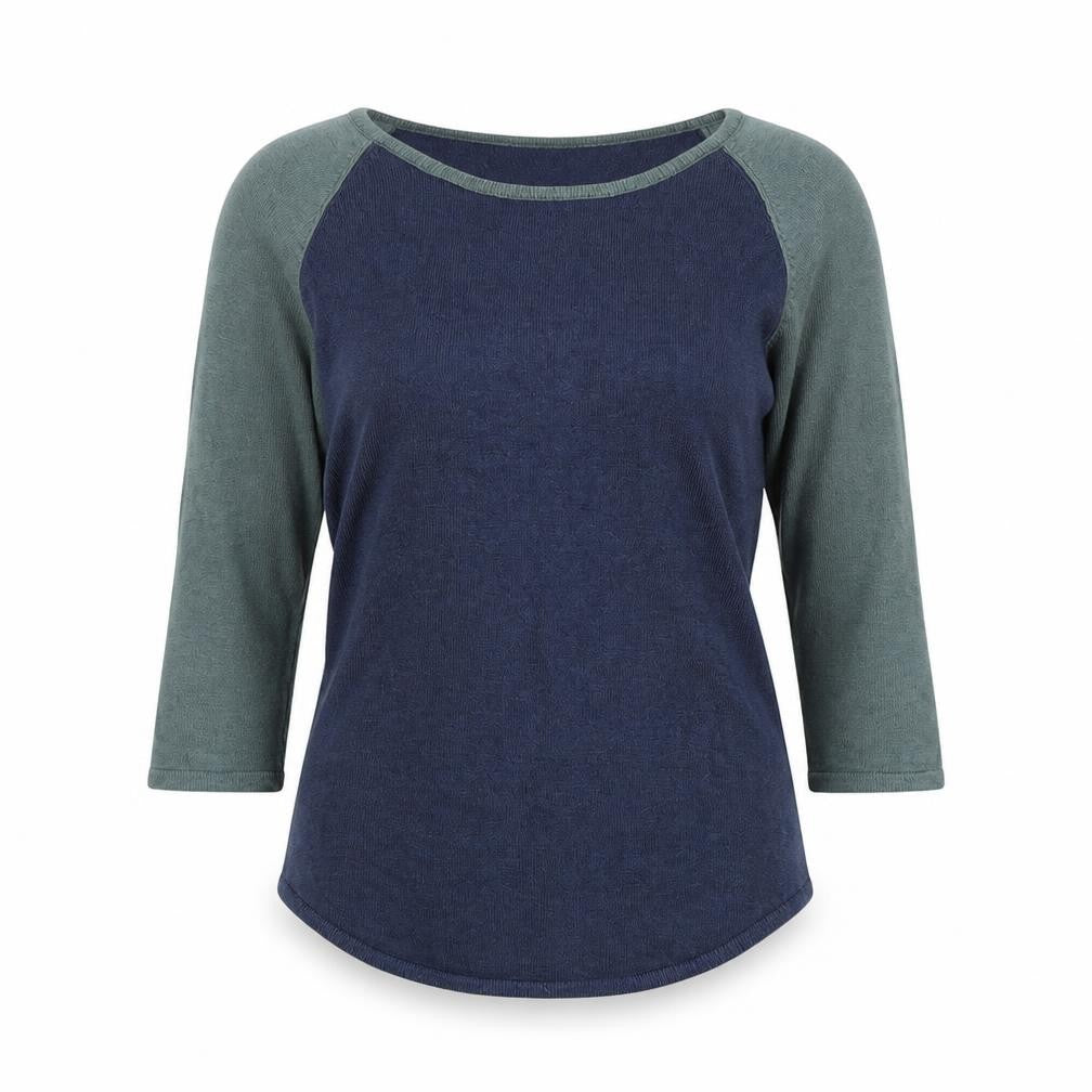 Vedo Verde Women's Blue Green Boat Neck Jumper S/M