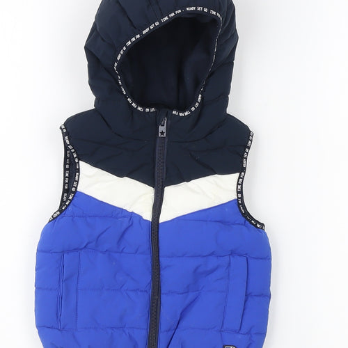 Next Unisex Blue Puffer Jacket 12-18 Months