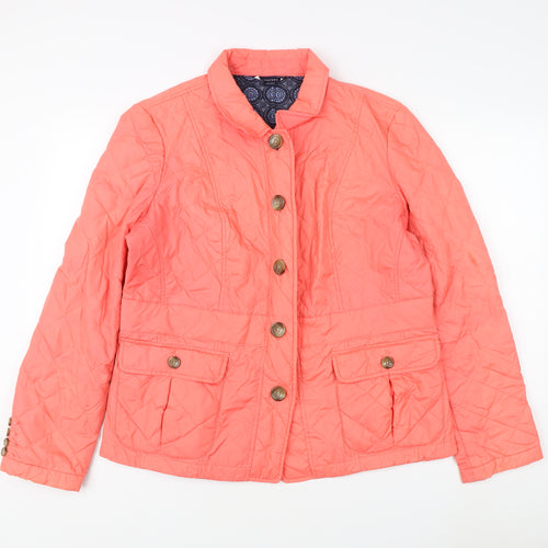 Lands' End Women's Pink Quilted Jacket, Size L