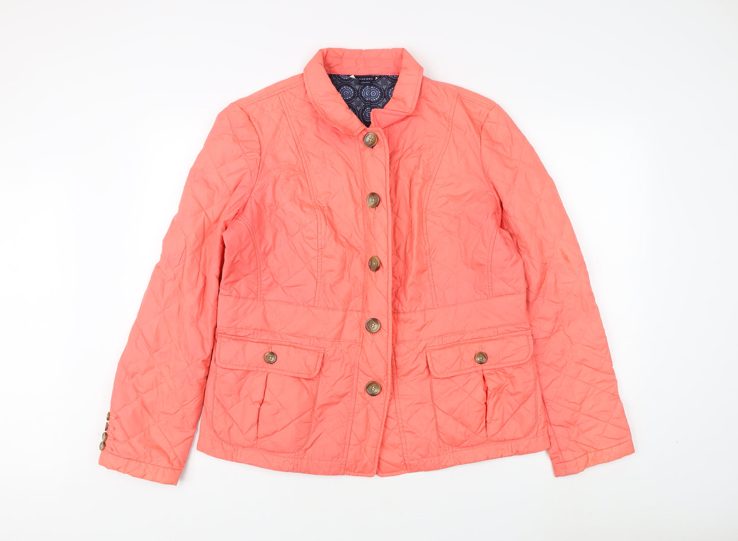 Lands' End Women's Pink Quilted Jacket, Size L
