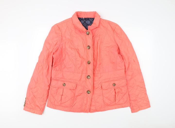 Lands' End Women's Pink Quilted Jacket, Size L