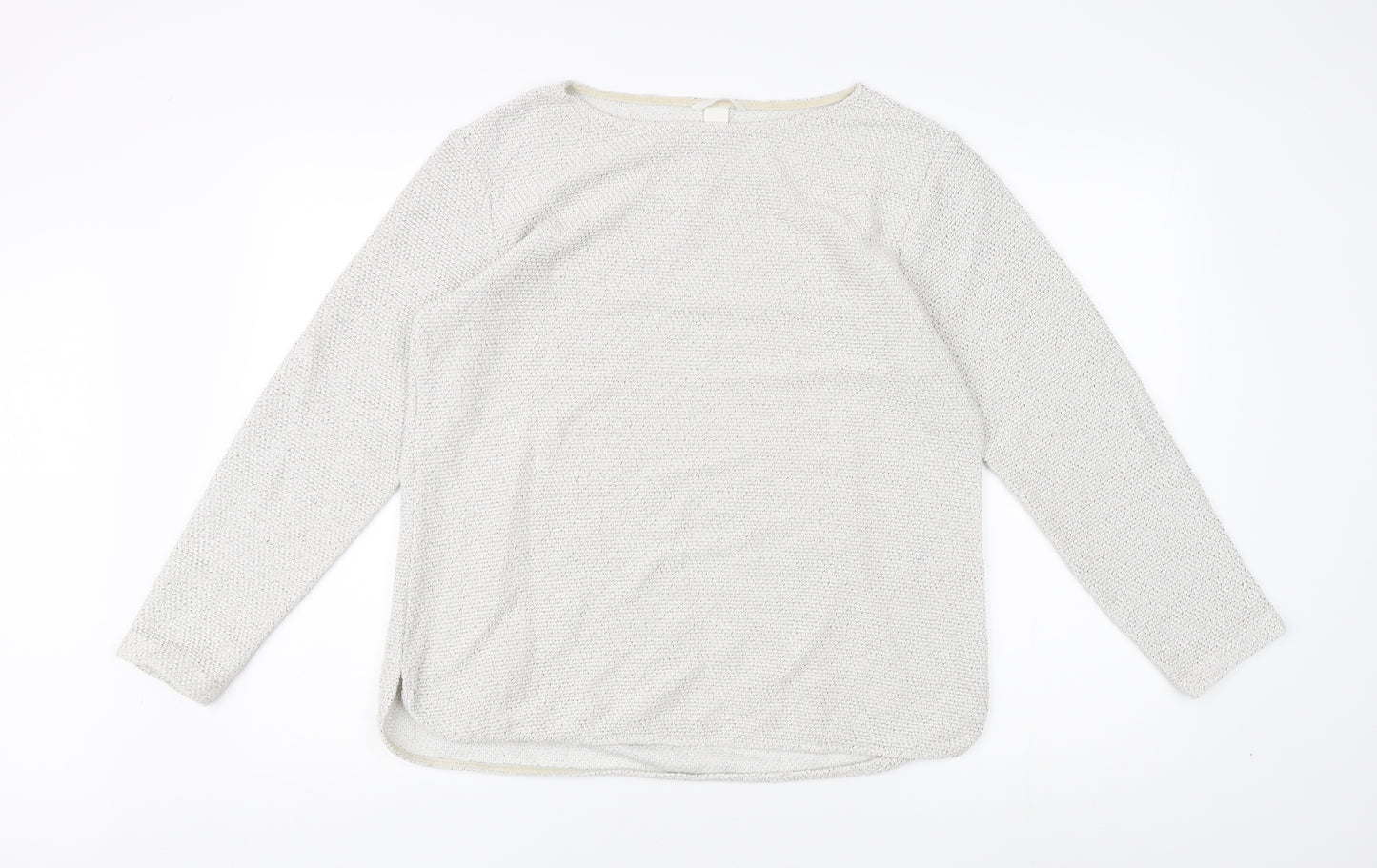 H&M Women's Ivory L Pullover Crew Neck Jumper