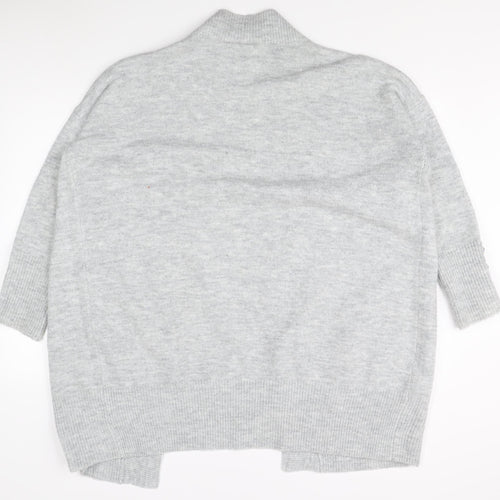 Wallis Women’s Grey Open Front Cardigan M Elegant Knitwear