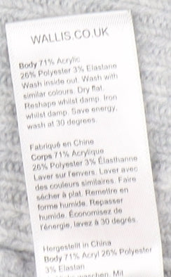 Wallis Women’s Grey Open Front Cardigan M Elegant Knitwear