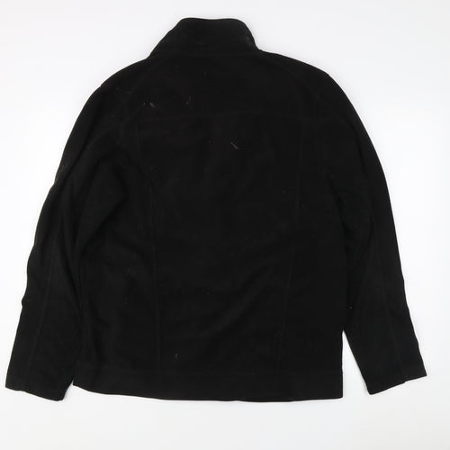 TCM Mens Black Fleece Jacket Size L Casual Winter