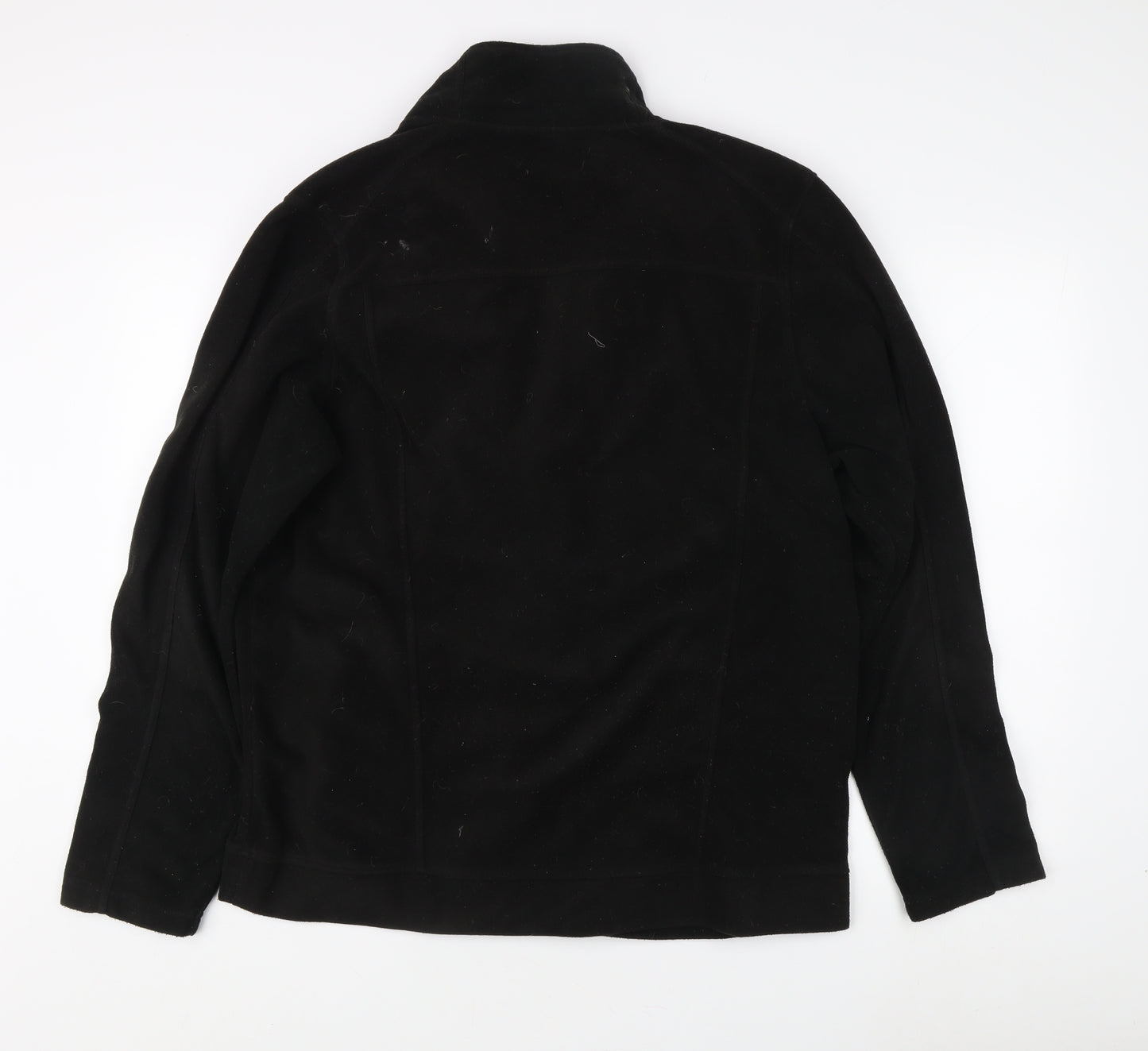 TCM Mens Black Fleece Jacket Size L Casual Winter