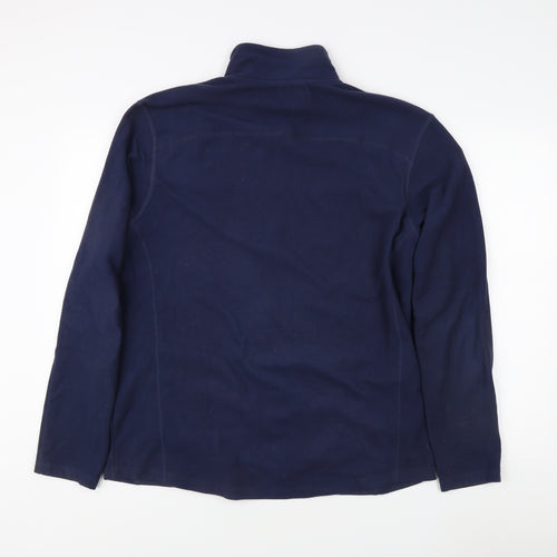 Donnay Men's Blue Fleece Jacket L Stand-Up Collar