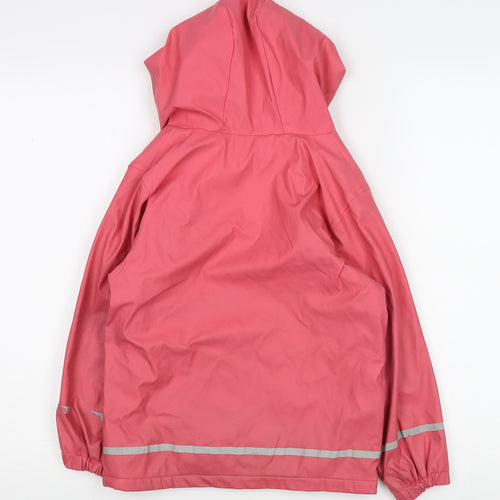 Lupilu Girls Pink Waterproof Hooded Rain Coat 6-8 Years