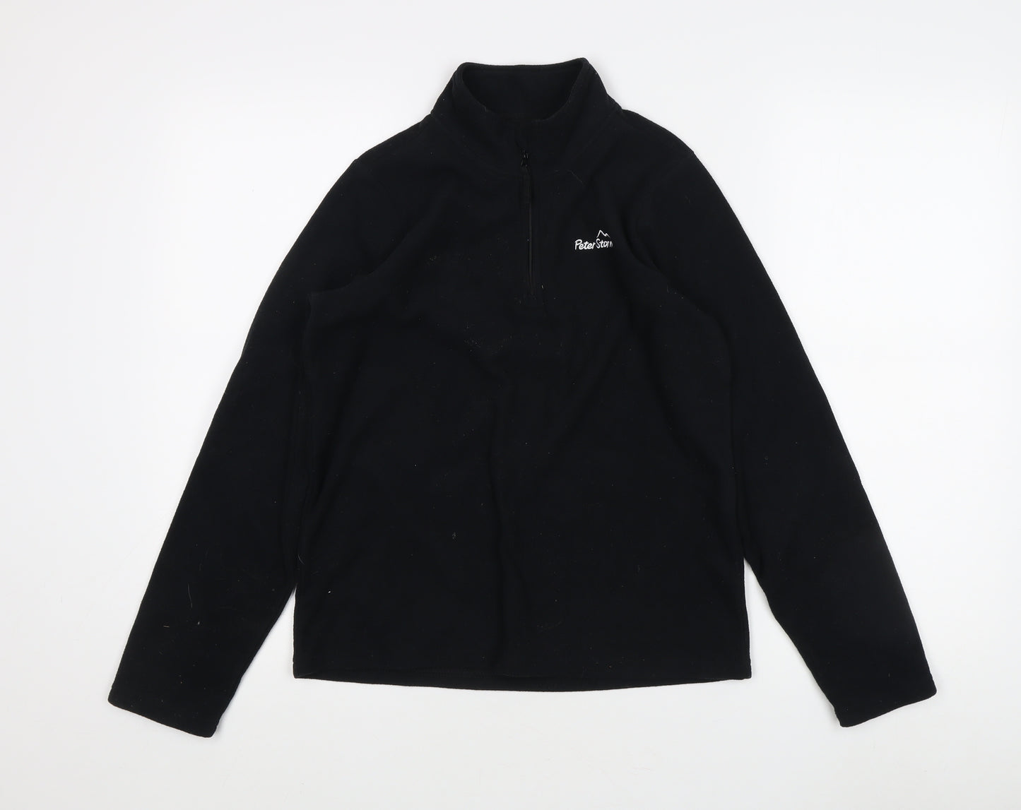 Peter Storm Boys Black Fleece Sweatshirt, 13 Years, 1/4 Zip