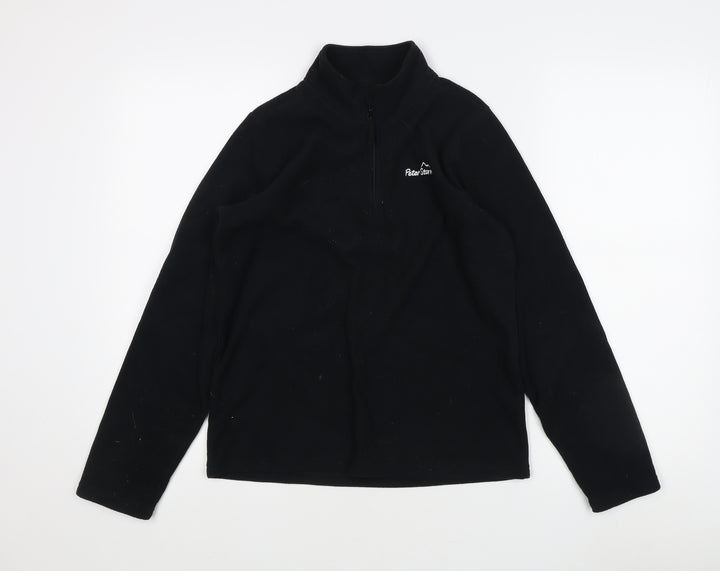 Peter Storm Boys Black Fleece Sweatshirt, 13 Years, 1/4 Zip