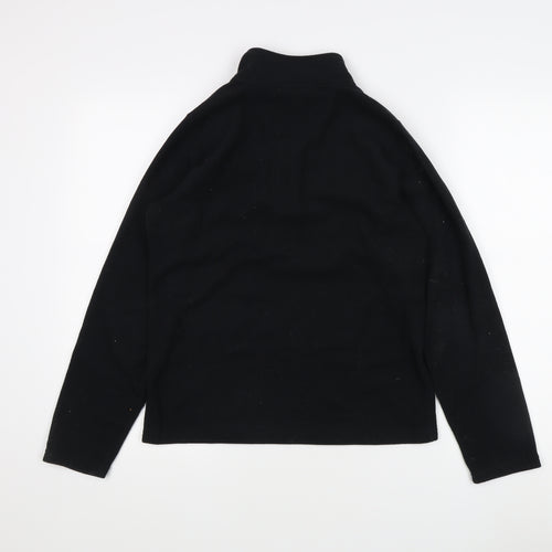 Peter Storm Boys Black Fleece Sweatshirt, 13 Years, 1/4 Zip