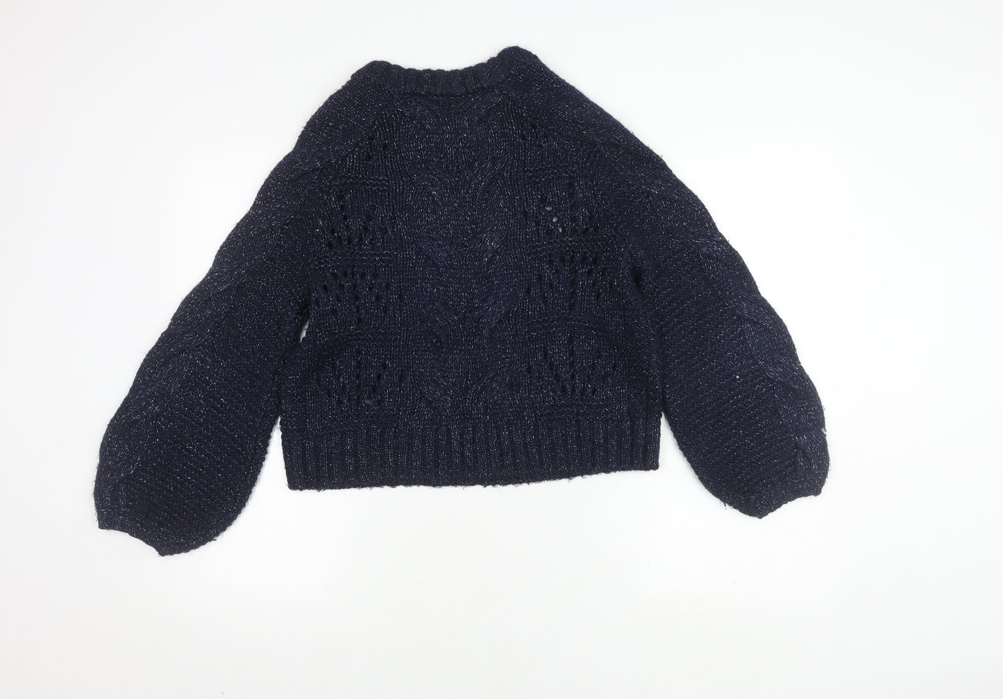 Great Plains Women's Blue Cable-Knit Jumper, Size S