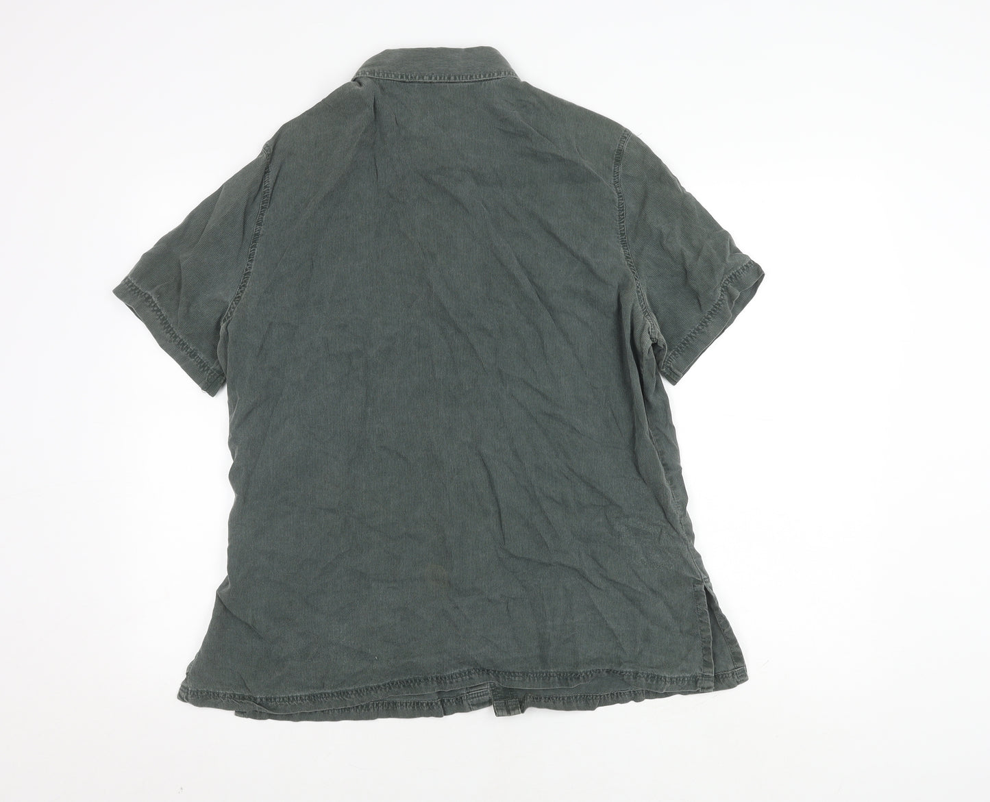 Marks and Spencer Green Button-Up Women's Shirt, Size 14